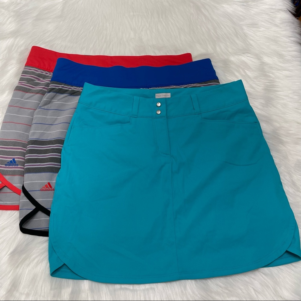 Adidas x Paula Creamer lot of 3 golf/tennis/bowling/pickleball skort, size S